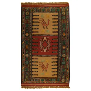 گلیم دستبافت دو متری کد 990788