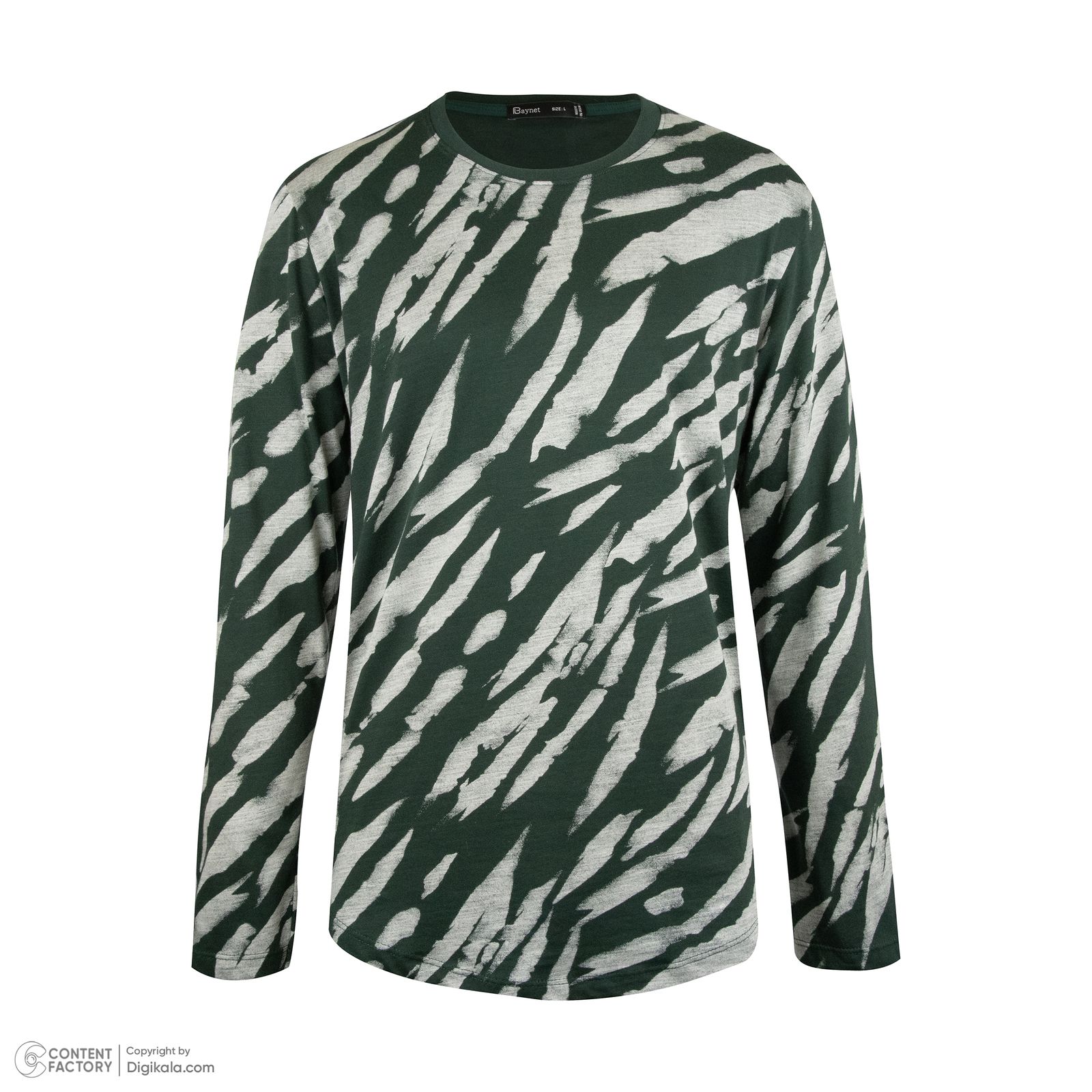 تی شرت لانگ آستین بلند  مردانه باینت مدل 564-3 رنگ سبز -  - 2