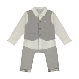 ست 3 تکه لباس نوزادی پسرانه امپریو آرمانی مدل 6ZH8014N2EZ-F626