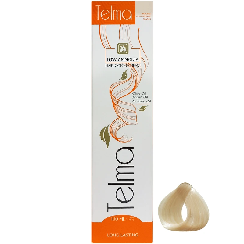 رنگ مو تلما مدل Low Ammonia شماره 99.01 حجم 100 میلی لیتر رنگ بلوند سوئدی