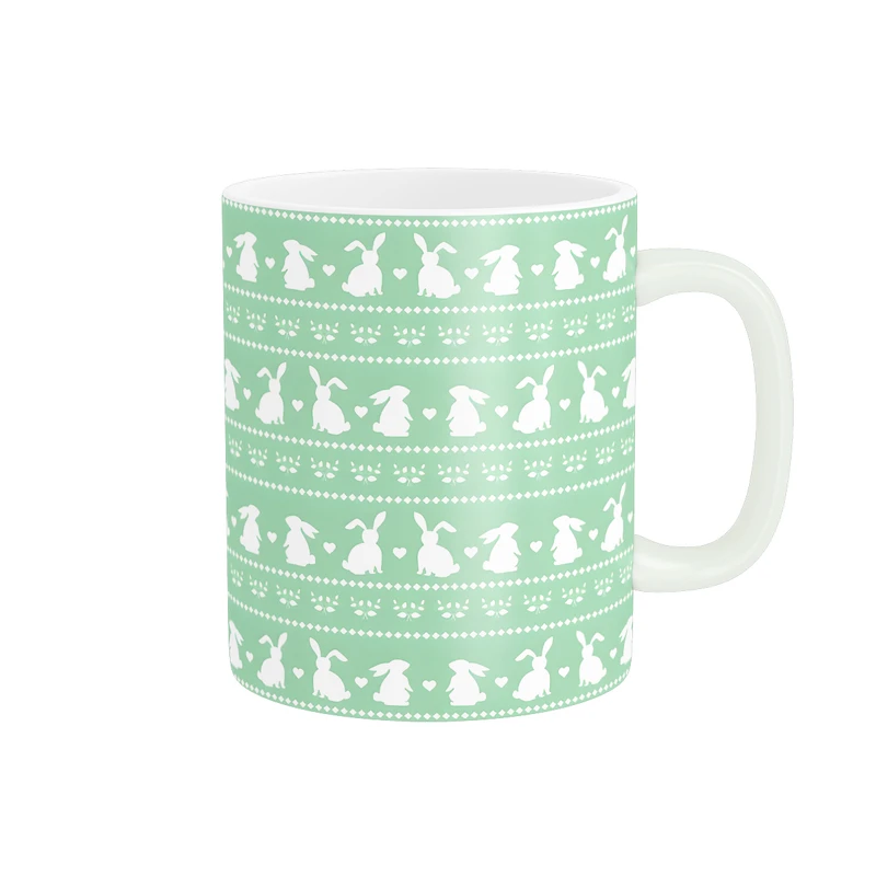 ماگ مدل الگوی زمستانی قلب و خرگوش کد 1522