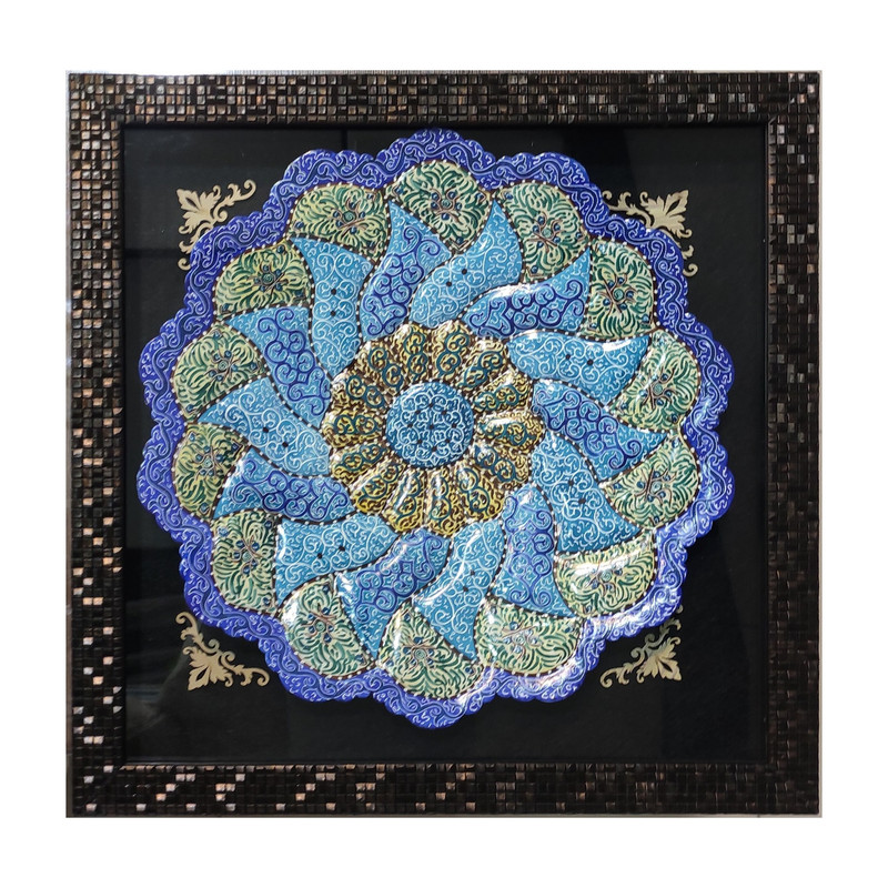 بشقاب میناکاری مدل پیچ کد 202