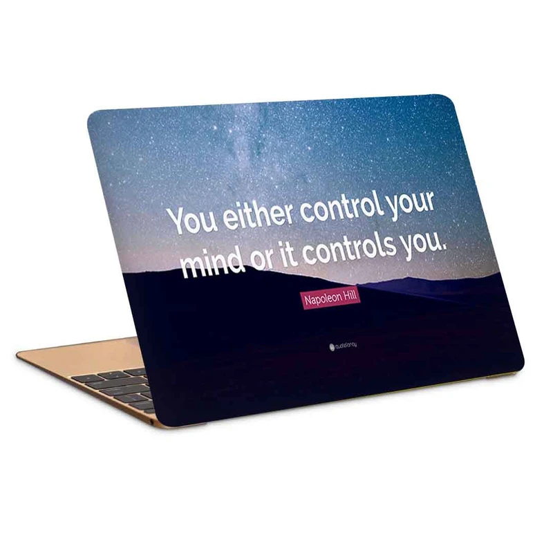استیکر لپ تاپ طرح control your mind or it controls youکد c-204مناسب برای لپ تاپ 15.6 اینچ