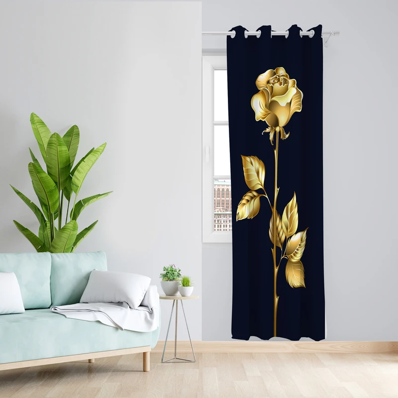 پرده طرح فلاور مدل مخمل پانچی کد 4114 z سایز 140x200 سانتی متر