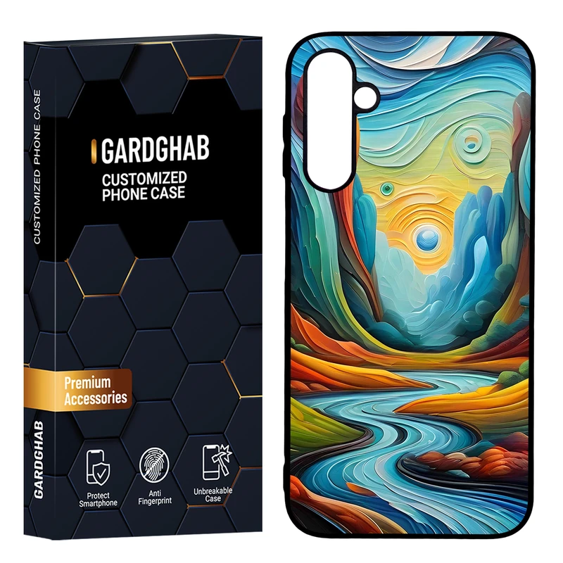   کاور گارد قاب مدل پشت گلس هنری مناسب برای گوشی موبایل سامسونگ Galaxy A24