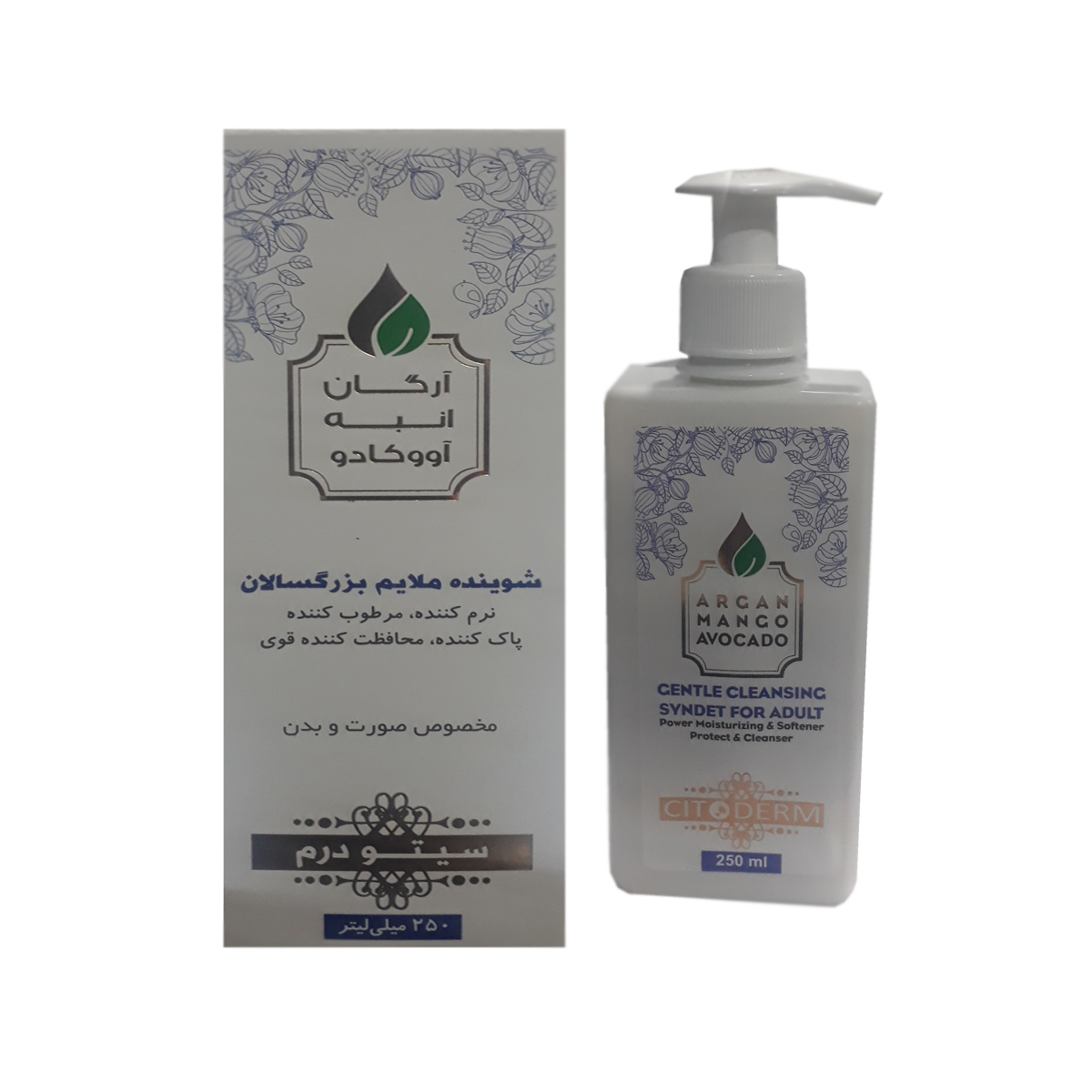 شامپو صورت و بدن سیتودرم مدل Argan حجم 250 میلی لیتر