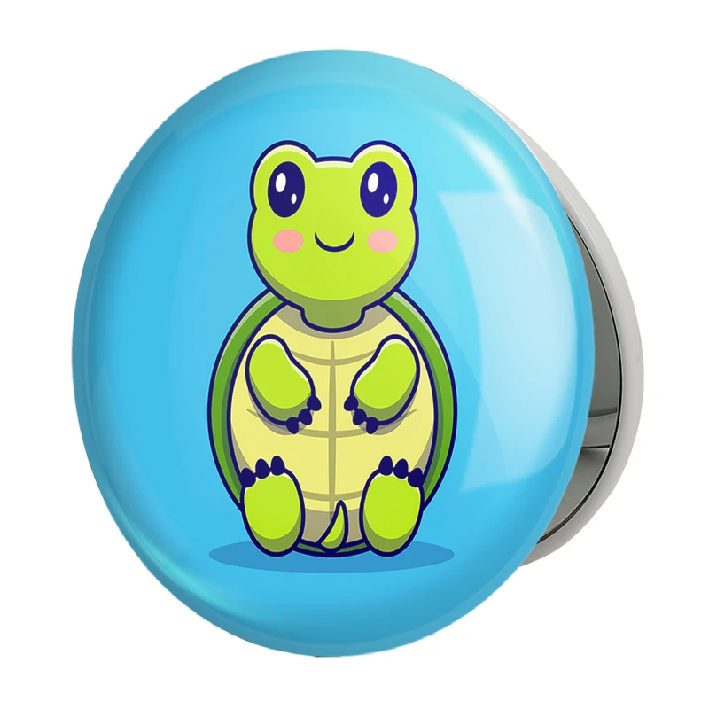 آینه جیبی خندالو طرح  حیوانات بامزه لاکپشت مدل تاشو کد 25425 