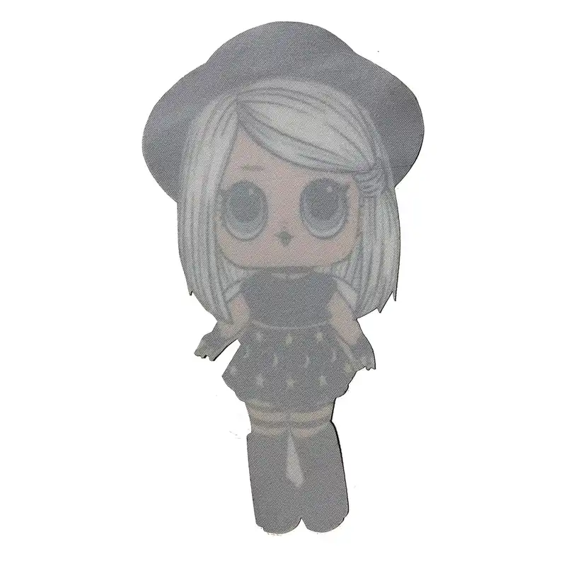 استیکر پارچه و لباس مدل دختر کلاه دار کد Fr171