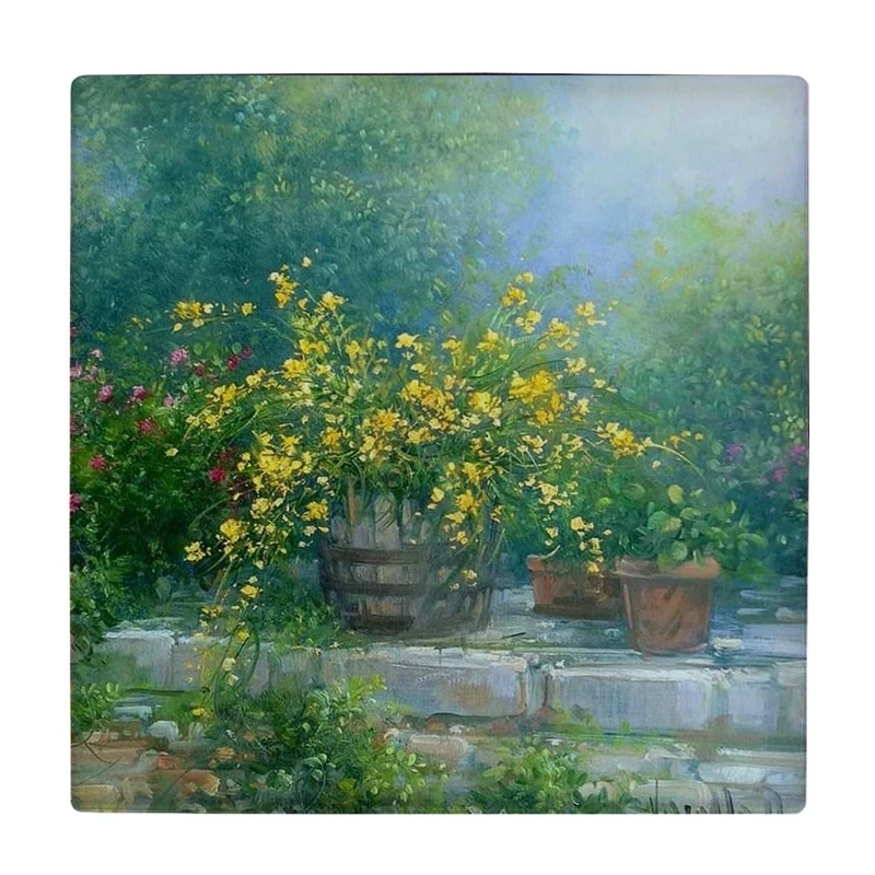  زیر لیوانی طرح باغچه و گلدان گل کد    3672451_1715