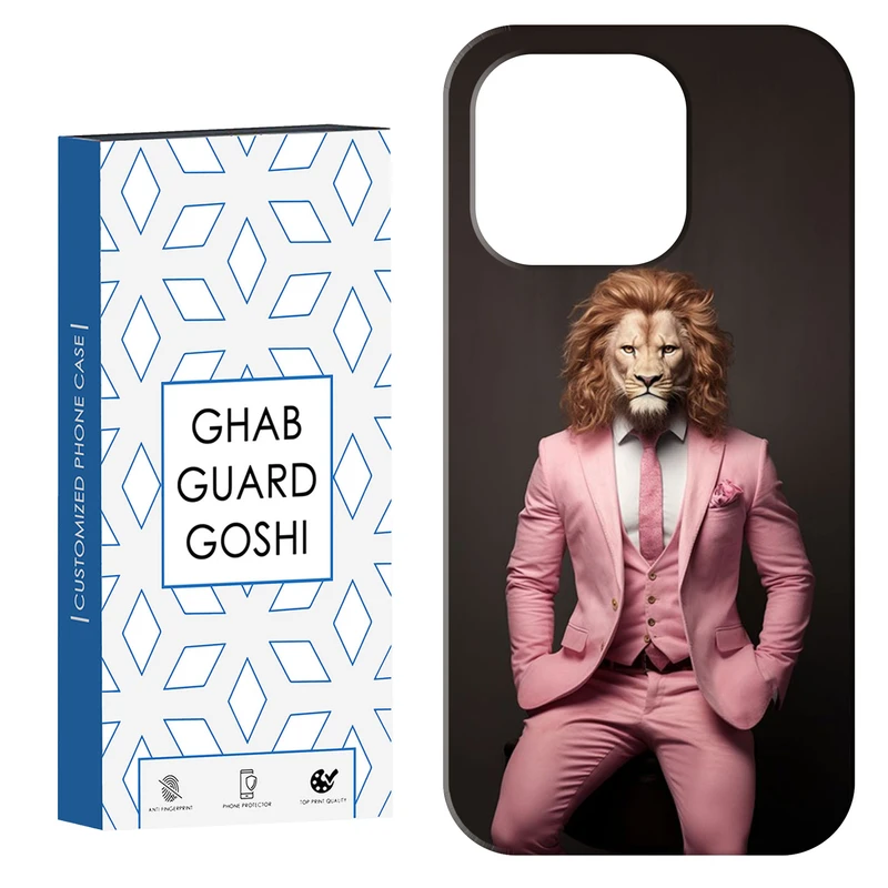کاور قاب گارد گوشی طرح شیر کد Dimo-484 مناسب برای گوشی موبایل اپل IPHONE 15 PRO