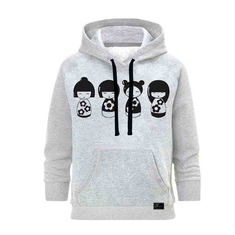 هودی زنانه مدل M01 رنگ طوسی