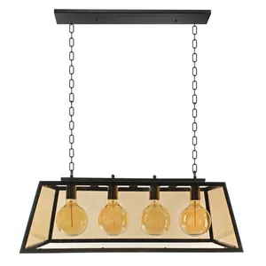 لوستر 4 شعله مدل لاینر