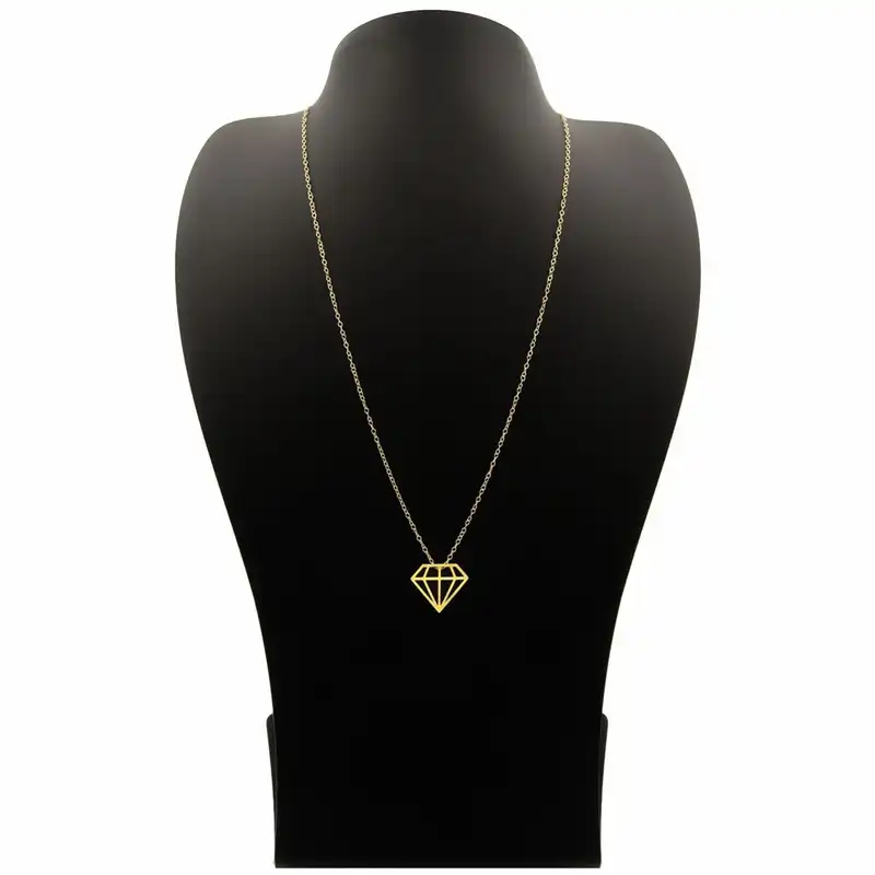 گردنبند طلا 18 عیار زنانه مدل الماس