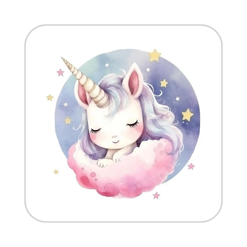 زیر لیوانی کاکتی طرح اسب تک شاخ و یونیکورن مدل mp31468