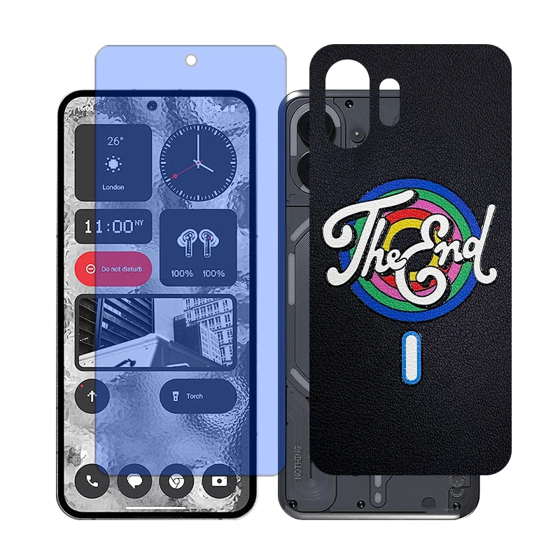 محافظ صفحه نمایش مات آنتی بلو گلس مدل Together مناسب برای گوشی موبایل ناتینگ Phone 2 به همراه برچسب پوششی پشت گوشی