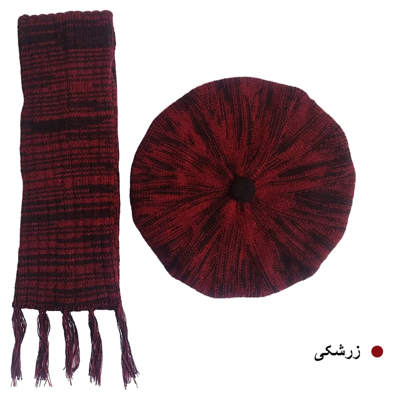 عکس شماره 2 : ست کلاه و شال گردن بافتنی کد c5