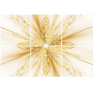تایل سقفی طرح گل زیبا کد ST 6162-6 سایز 60x60 سانتی متر مجموعه 6 عددی
