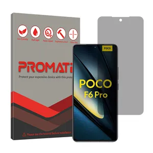 Promate Resistant model privacy screen protector suitable for Xiaomi Poco F6 Pro mobile phone