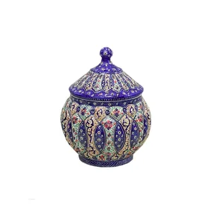قندان میناکاری اسماعیلی مدل درب دار خانه بندی کد 841159-4
