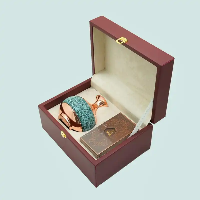 ست هدیه مدل جعبه کادویی چرم فیروزه حافظ