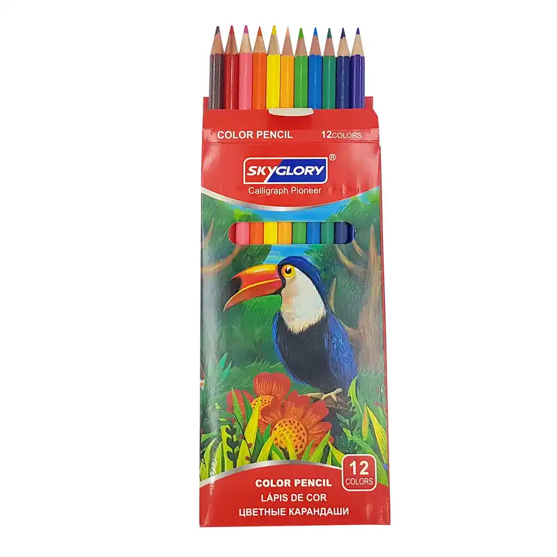 مداد رنگی 12 رنگ اسکای گلری مدل SG-8712