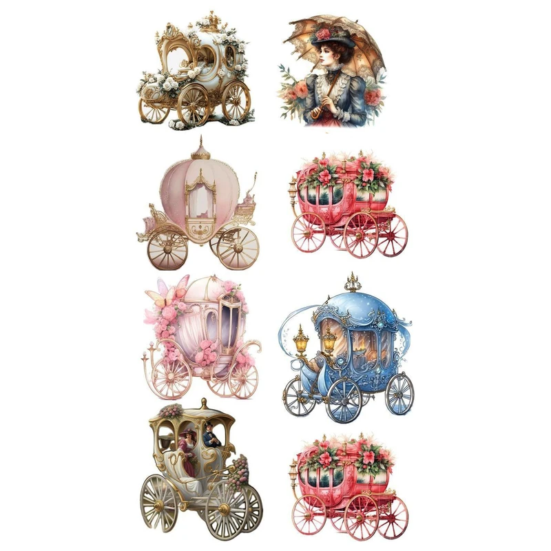 استیکر لپ تاپ و موبایل مدل کالسکه مجموعه 6 عددی  