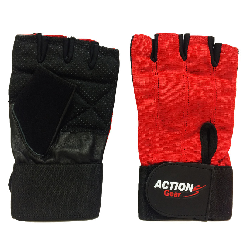 دستکش بدنسازی مردانه مدل ACTION GEAR کد RD