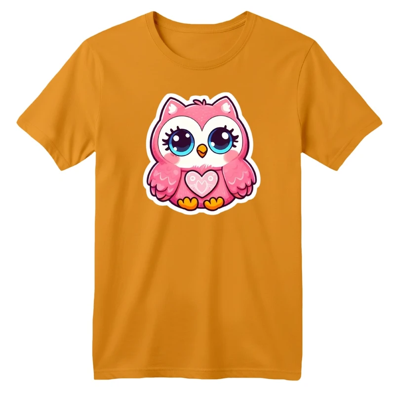 تی شرت آستین کوتاه بچگانه مدل جغد کد 02