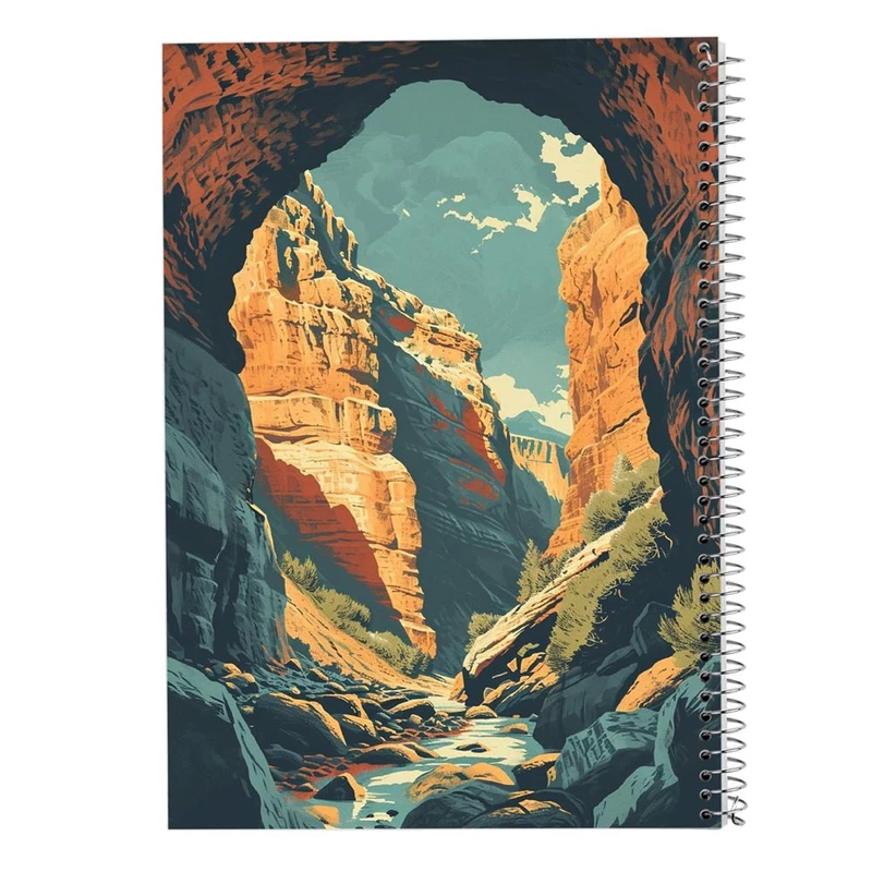 دفتر شطرنجی 50 برگ مدوپد طرح کویر کد DF16683