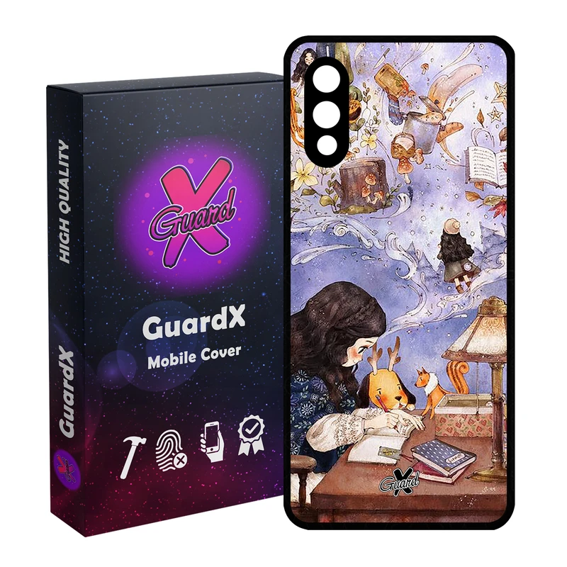 کاور گارد ایکس طرح دختر مدل Glass10293 مناسب برای گوشی موبایل سامسونگ Galaxy A02 / M02