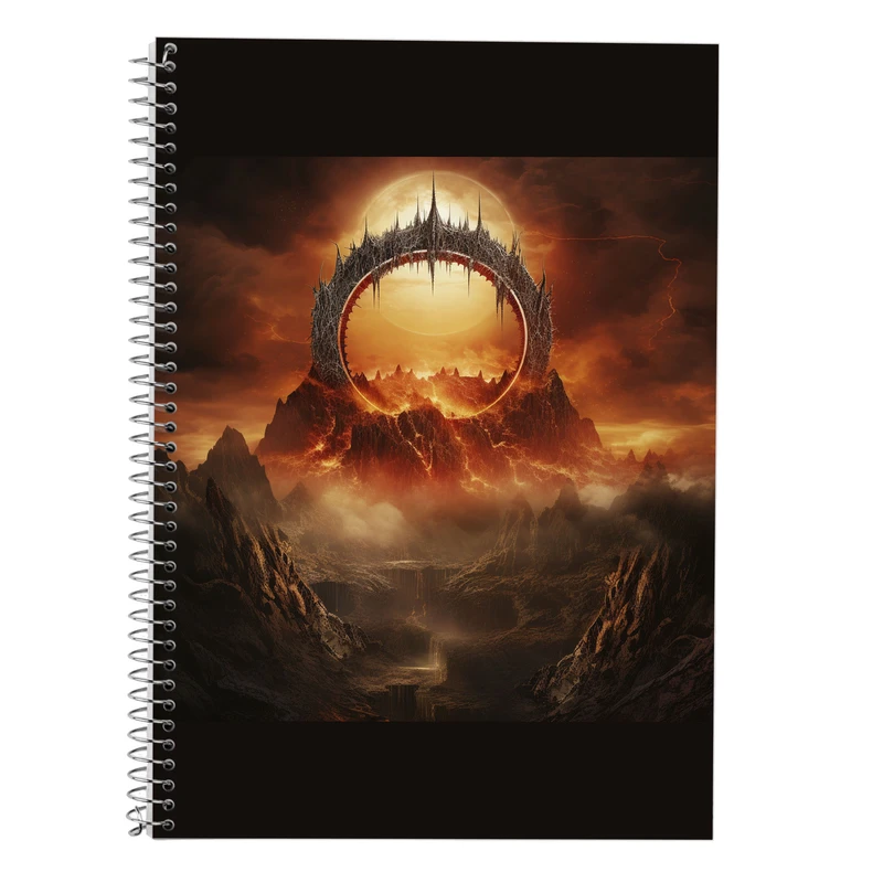 دفتر زبان 50 برگ مدوپد مدل دوخط طرح  ارباب حلقه ها The Lord of the Rings کد DF2997