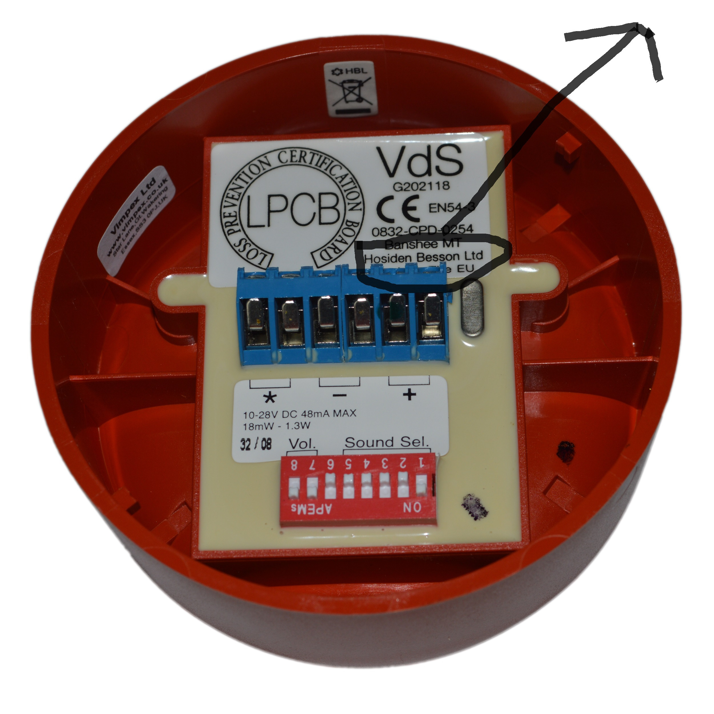 آژیر اعلام حریق ضد آب هوزیدن بسام مدل Banshee Deep Base