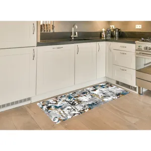 پادری مدل جلوسینکی سه لایه رویه مخمل طرح وینتیج کد A308 سایز 110x45 سانتی متر