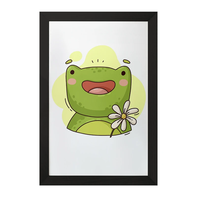 تابلو خندالو مدل قورباغه حیوانات بامزه کد 37176