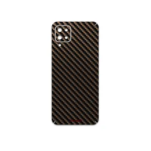 MAHOOT Glossy-Brown-Fiber Cover Sticker for Samsung Galaxy A12
