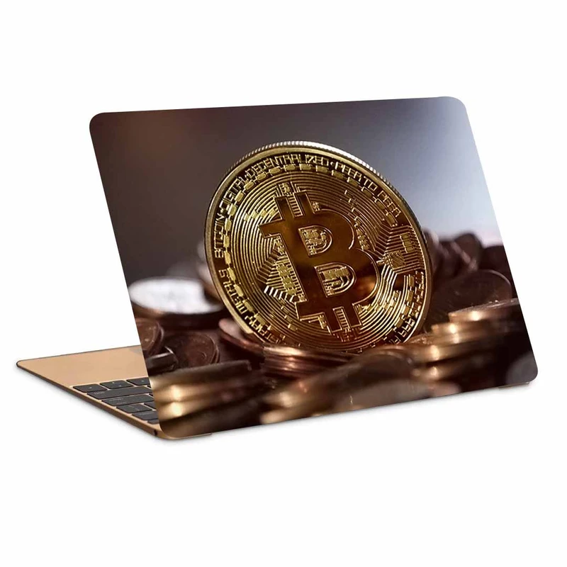 استیکر لپ تاپ طرح bitcoinکد p-1059 مناسب برای لپ تاپ 15.6 اینچ