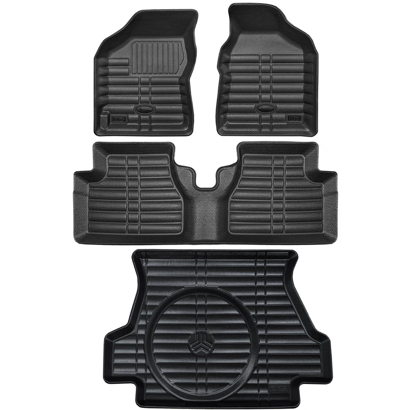 کفپوش سه بعدی خودرو بابل کارپت مدل اکونومی مناسب برای ساینا به همراه کفپوش صندوق