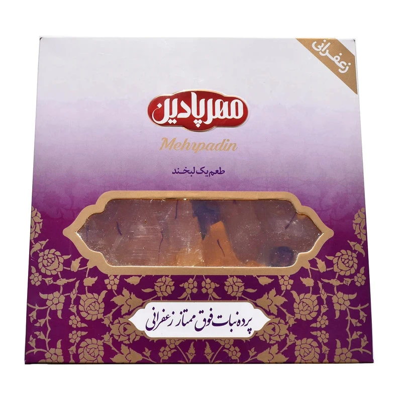نبات ممتاز زعفرانی مهرپادین یزد - 1400 گرم