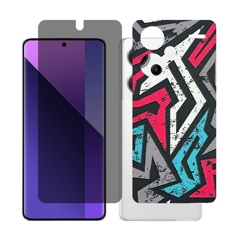 محافظ صفحه نمایش حریم شخصی گلس مدل Together مناسب برای گوشی موبایل شیائومی Redmi Note 13 Pro Plus به همراه برچسب پوششی پشت گوشی