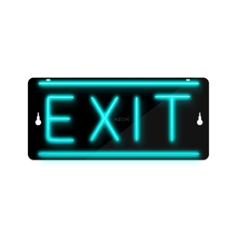 چراغ دیواری نئون دیزاین طرح Exit-BL_TBL