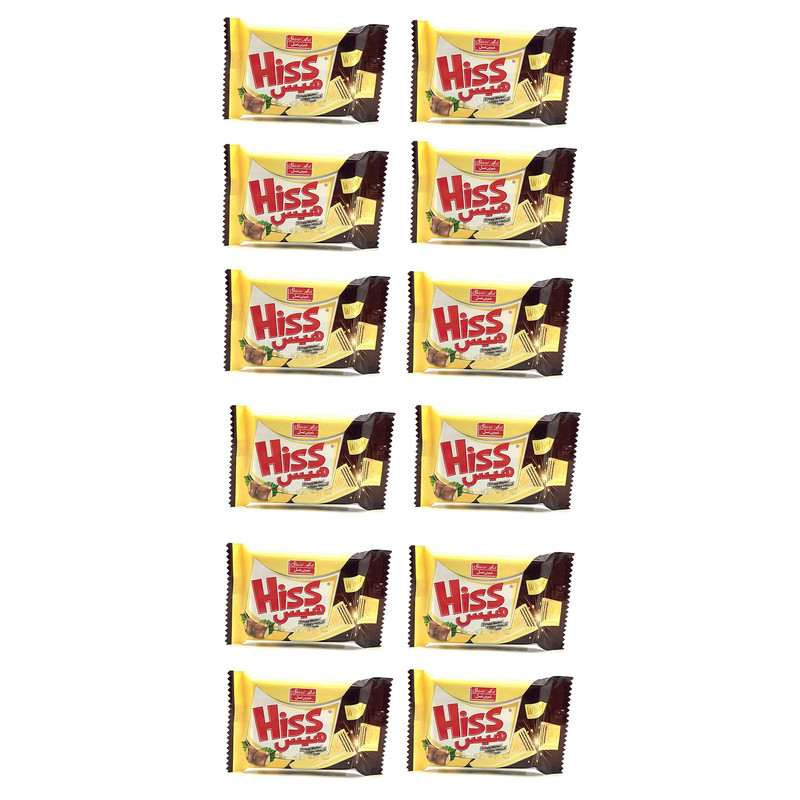 ویفر با روکش شکلات سفید هیس شیرین عسل - 42 گرم بسته 12 عددی