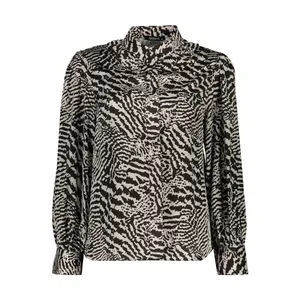 شومیز زنانه گردیه مدل 307267-black cream
