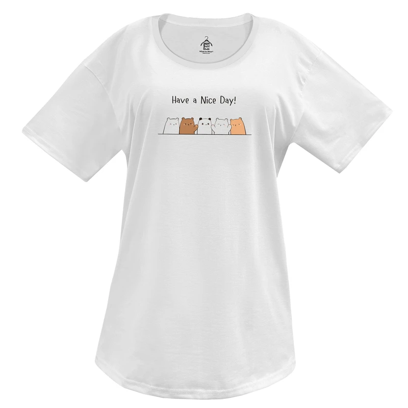 تی‌شرت لانگ آستین کوتاه زنانه مدل ابیگل کد WH.1002