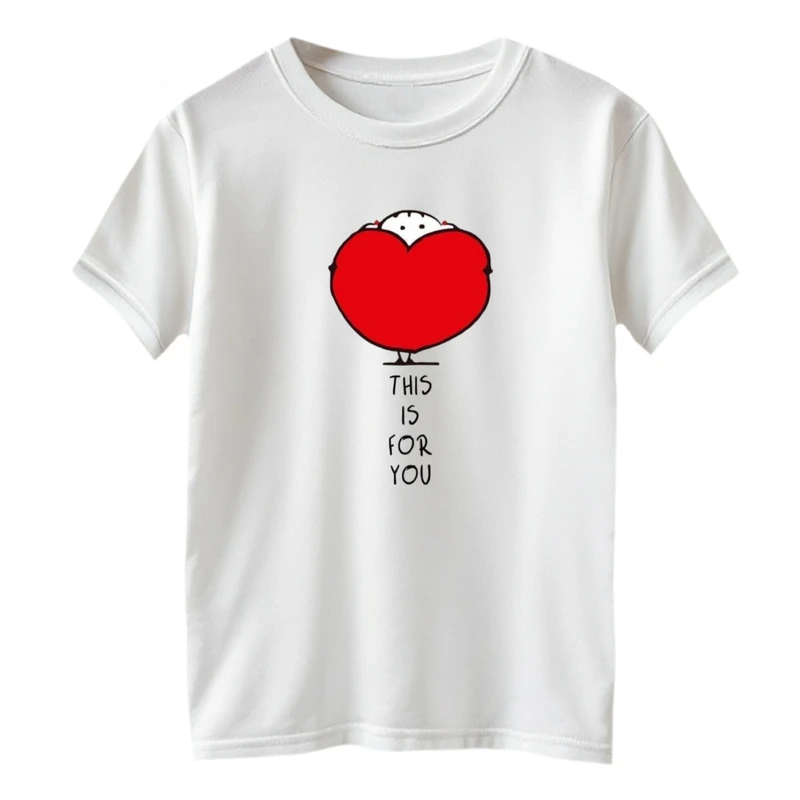 تی شرت آستین کوتاه بچگانه مدل قلب