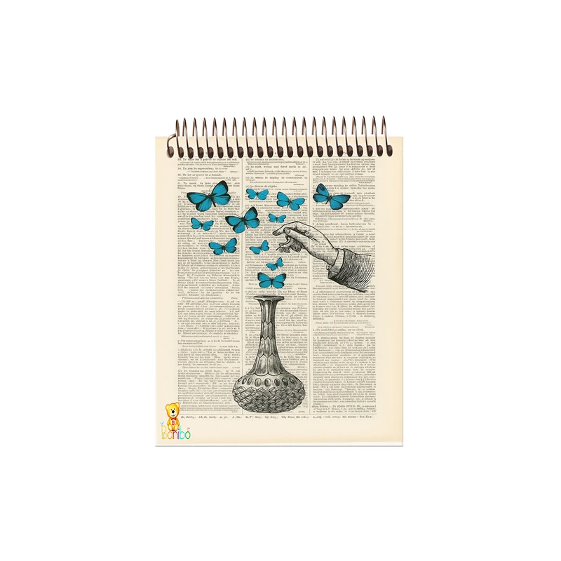 دفترچه نقاشی 50 برگ بانیبو مدل پروانه کد 2737