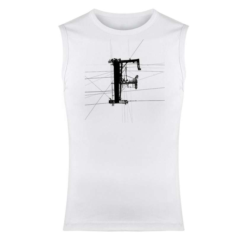 تاپ مردانه مدل حرف F کد J66 رنگ سفید