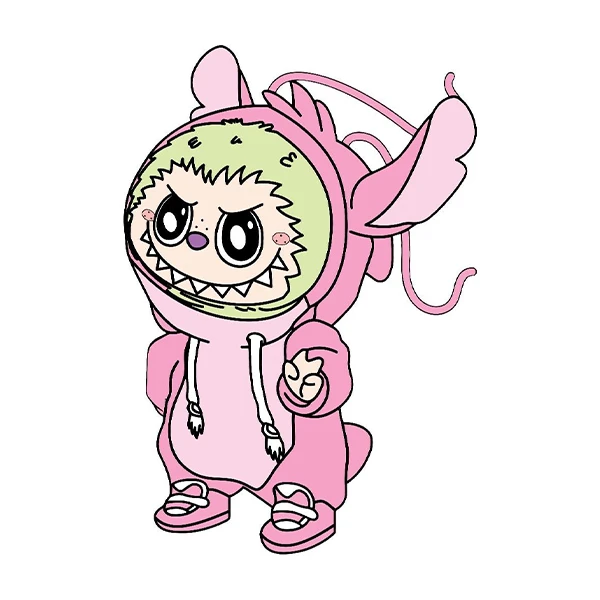 استیکر پارچه و لباس پاد آفرین طرح لبوبو کد 201