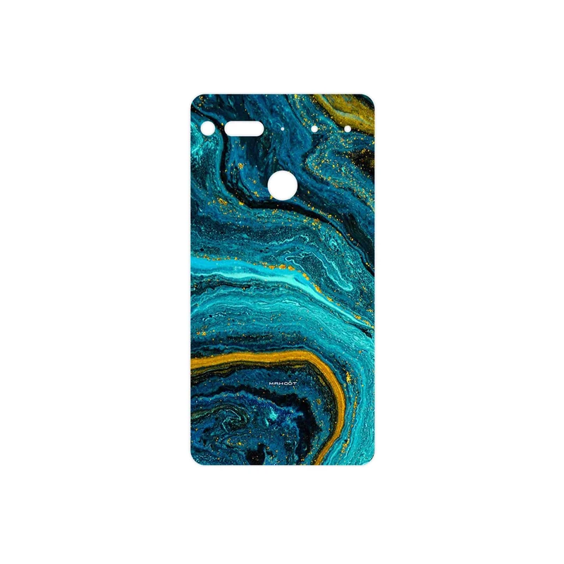 برچسب پوششی ماهوت مدل Turquoise marblewith golden streaks مناسب برای گوشی موبایل اسنشال PH1