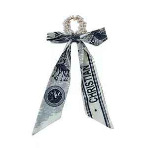 کش مو زنانه مدل باندانا مرواریدی