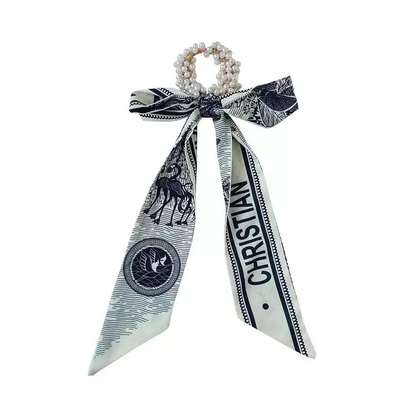 کش مو زنانه مدل باندانا مرواریدی